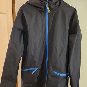 Black Jacket with Blue Accents